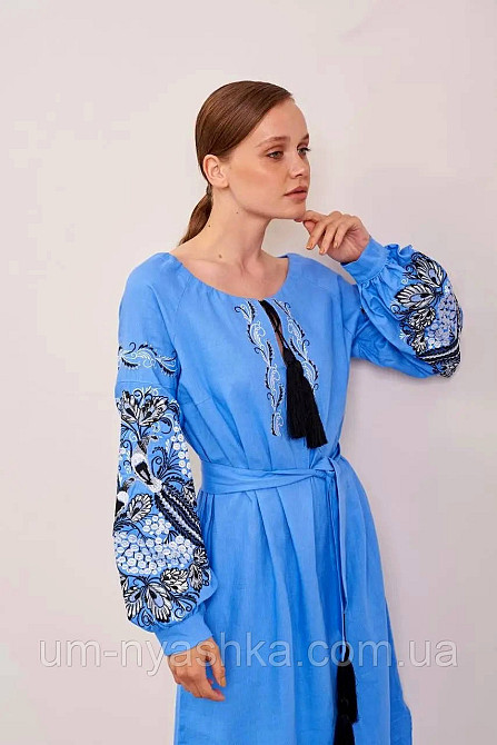 Жіноча лляна вишита сукня Петриківка-Жар-Птиця Кривий Ріг - фото 6