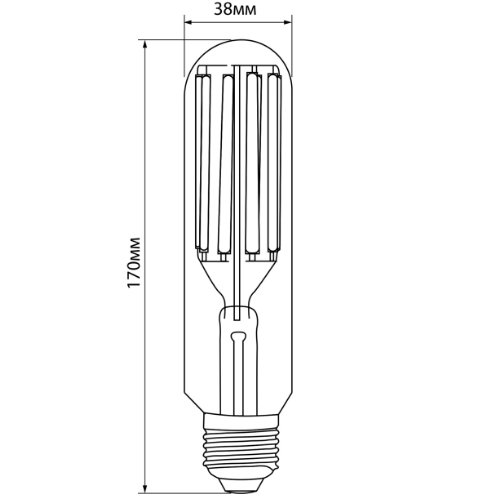 Лампа T38F 24W E27 5000К Filament LED Videx Житомир - фото 4