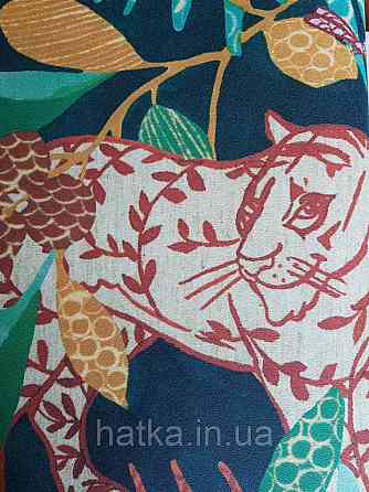 Обои виниловые на флизелине Marburg 0.53х10 New modern детские джунгли растения бабочки животные тигры пантеры Киев