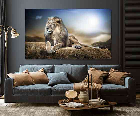 Картина полотно у вітальню / спальню     Лев     MLP_154  ( 60х30см ) 80x120 см Київ