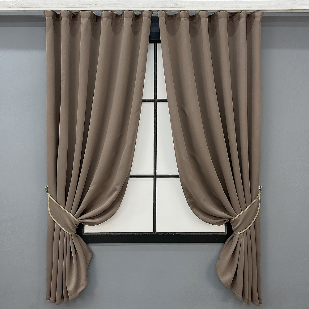 Комплект коротких штор VR-Textil Bagema Rvs № 2069ш Капучино 140х170 см 2 шт (35-0451) Київ - фото 1