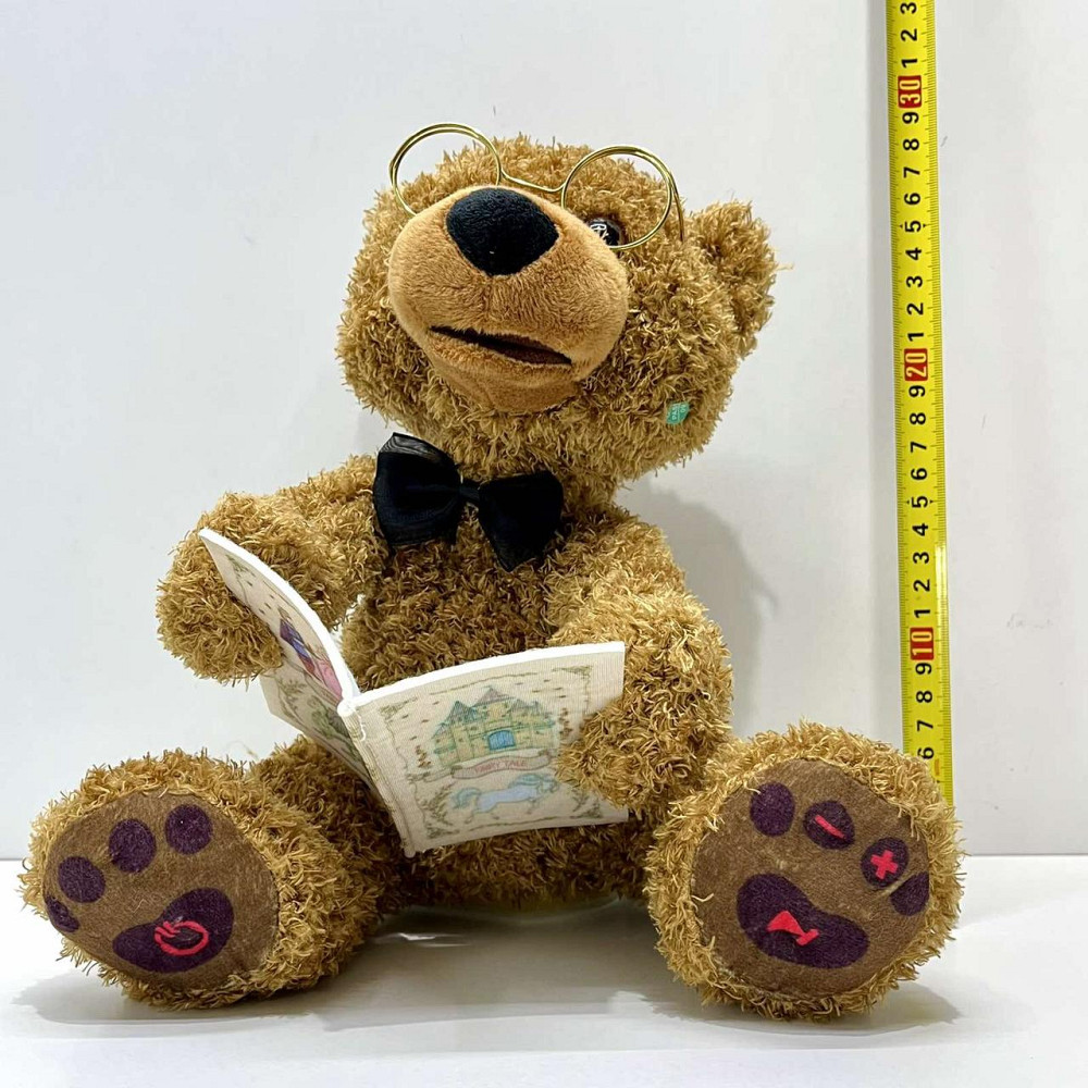 Ведмедик інтерактивний LIMO TOY Казочник 8 карток з казками 25см Коричневий (FT 0034) Чернігів - фото 5