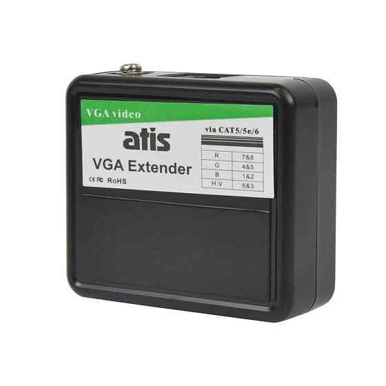 Пасивний приймач-передавач ATIS VGA Extender VGA-відео і RJ45 Київ
