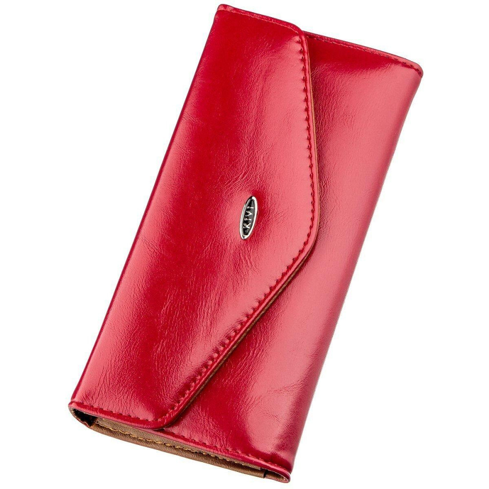 Гаманець жіночий з гладкою екокожі KIVI 19072 Яскраво-рожевий Київ - фото 5