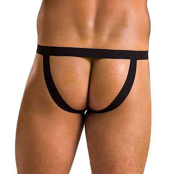 Мужские слипы на шнуровке Passion 044 SLIP BEN L/XL Black, экокожа, люверсы Sex Aura Киев