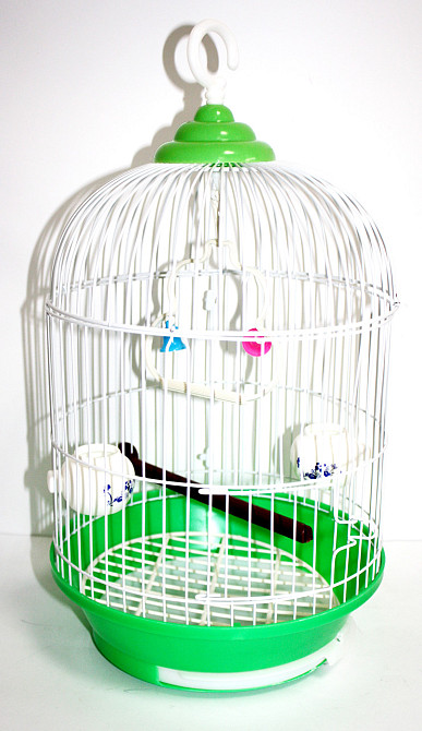 Клетка для птиц краска большая круглая 28*42 (А002) Киев - изображение 1
