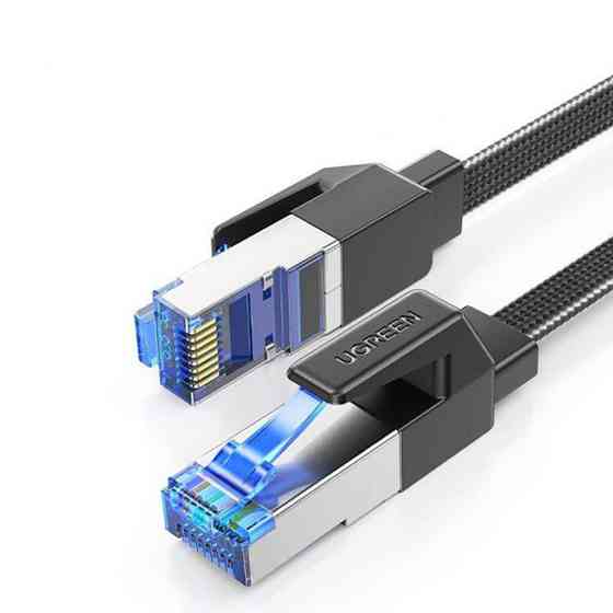 Високошвидкісний інтернет-кабель Ugreen Cat8 40gbps RJ45 40172 (Чорний, 3м) Миколаїв