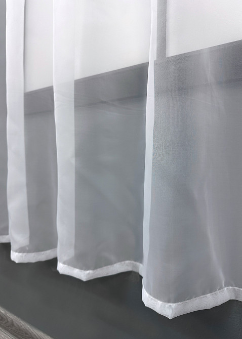 Тюль на люверсах VR-Textil н101 Шифон однотонний Білий 280х170 см (47-009) Київ - фото 7