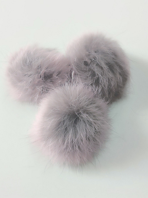 Помпон на шапку з натурального хутра кролика 7-8 см Харків - фото 3