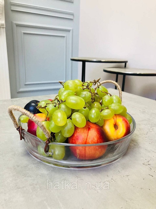Фруктовниця цукерниця салатниця "Накамура" h-5 см d-22,3 см скляна Київ - фото 4