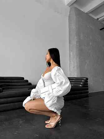 Жіноча приваблива вечірня мініплаття з турецького котону Білий, 44/46 Одеса