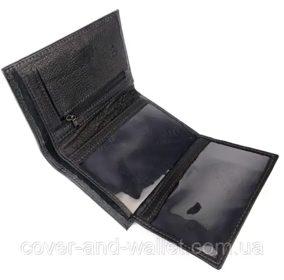 Чоловічий шкіряний гаманець вертикального формату на магнітній фіксації MD 22-633 Київ
