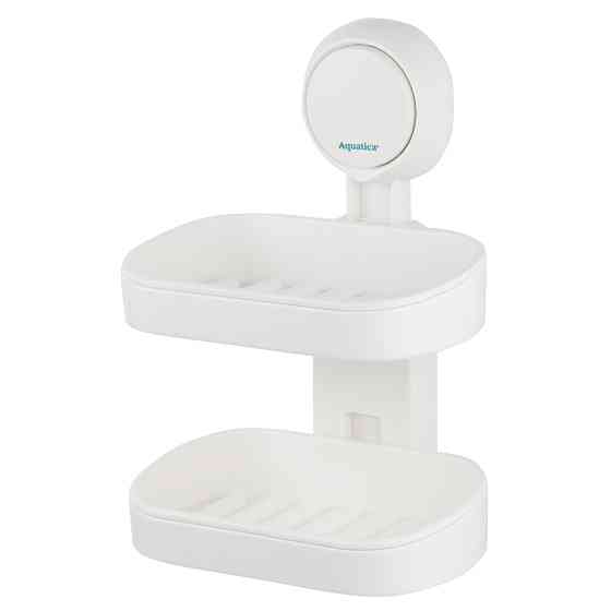 AQUATICA Мыльница на вакуумной присоске двойная s42 142×111×201мм AQUATICA (9784290) Киев