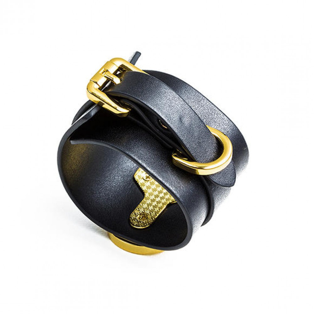 Наручники UPKO Handcuffs італійська шкіра, чорні, розмір L Sex Aura Київ - фото 4