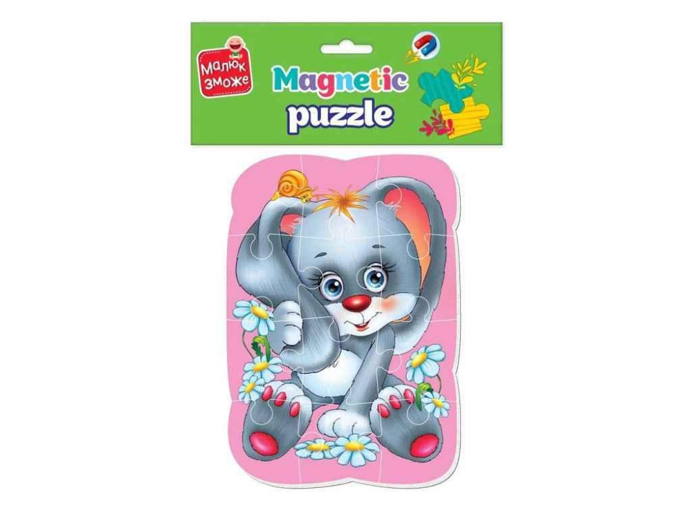 Пазлы магнитные А5 Малыш сможет Зайчик VT3301-03 ТМ VLADI TOYS Киев - изображение 1