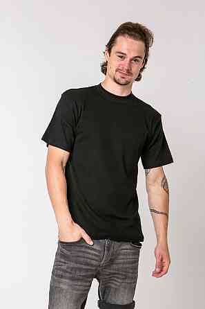 Чоловіча футболка з бавовни Ozkan 0116 4XL, Чорний Київ