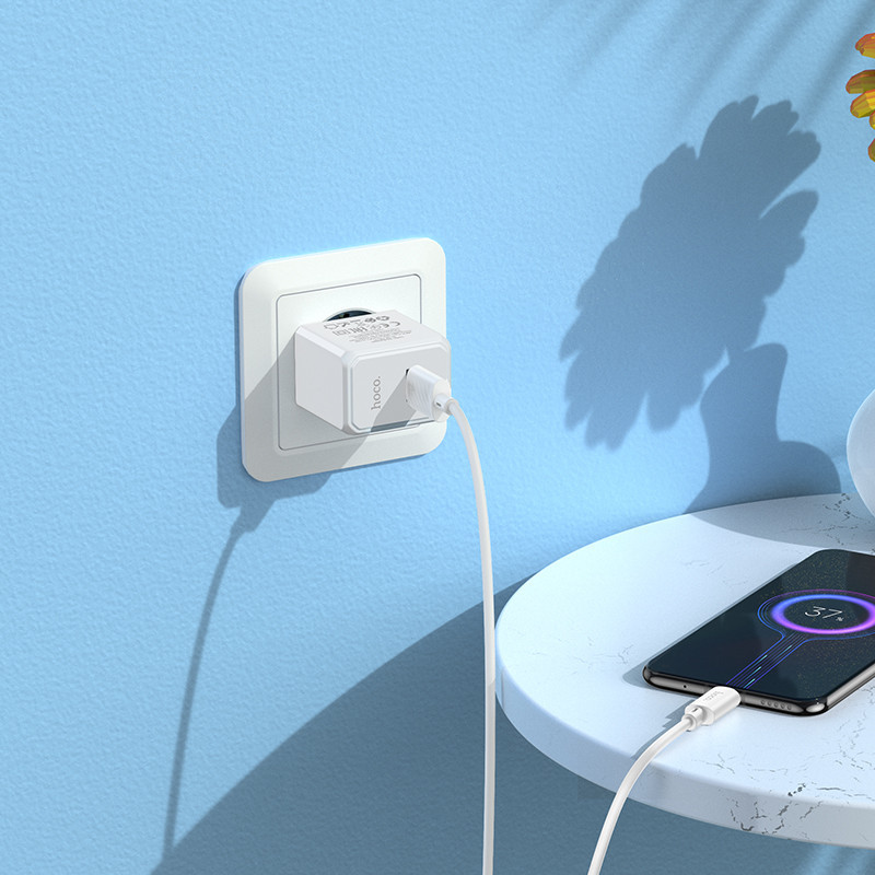 Мережевий зарядний пристрій з кабелем HOCO CS11A Ocean single port charger set(Micro) White Одеса - фото 4