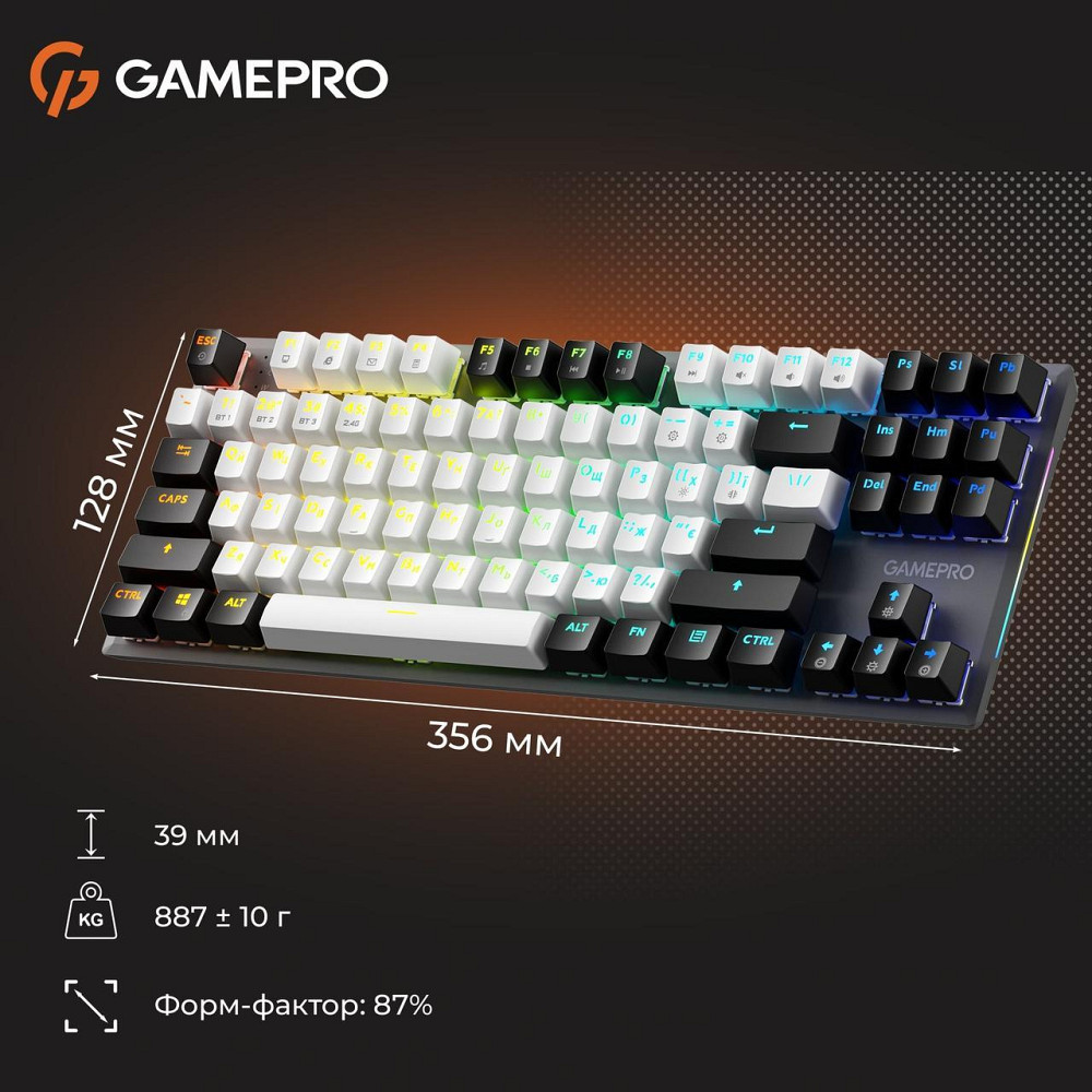 Клавіатура бездротова GamePro Genesis Joker Pro MK124G Pro Gray ( 10283 ) Харьков - изображение 3