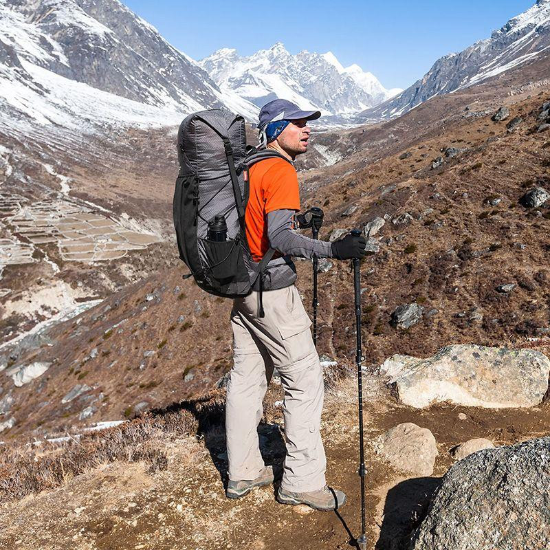 Рюкзак туристический Naturehike Rock NH19BP095, 60+5 л, графит в клетку Киев - изображение 7