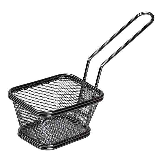 Корзина для подачі картоплі фрі та снеків чорна 10.5 см Київ