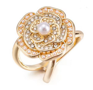 Брошка для хустки золотиста Троянда Київ - фото 1