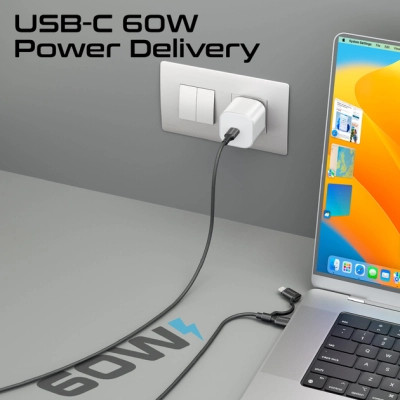 Дата кабель USB-C to USB-C/Lightning powerlink-cci.black Promate (powerlink-cci.black) Вінниця - фото 4
