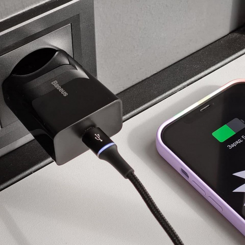 Мережевий зарядний пристрій Baseus Speed Mini PD Charger 20W 1 Type-C чорний Львів - фото 6