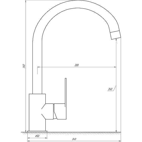 Смеситель для кухни TOPAZ BARTS TB 07403-H36-W (000020804) Киев