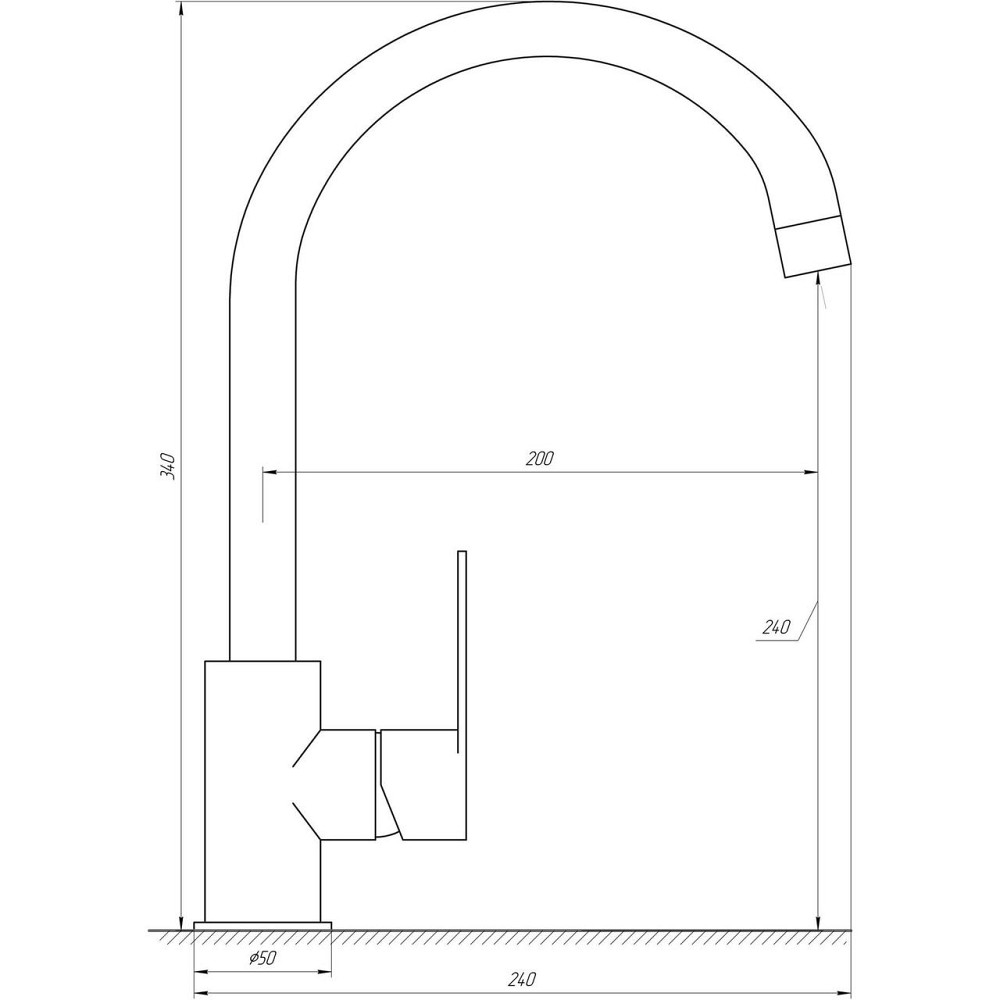 Смеситель для кухни TOPAZ BARTS TB 07403-H36-W (000020804) Киев - изображение 5