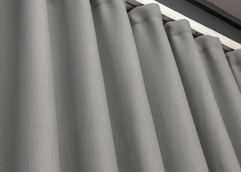 Двостороння шторна тканина блекаут з лляною фактурою, колекція “Scandi” колір сірий 1900ш Київ - фото 5