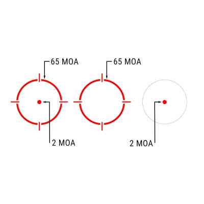 Коллиматорный прицел Holosun HE515CT-RD точка 2 MOA + коло 65 МОА (HE515CT-RD) Винница