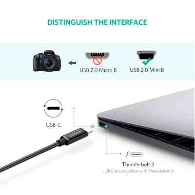 Дата кабель USB-C 2.0 AM to Mini 5P 1.0m US242 black Ugreen (50445) Винница