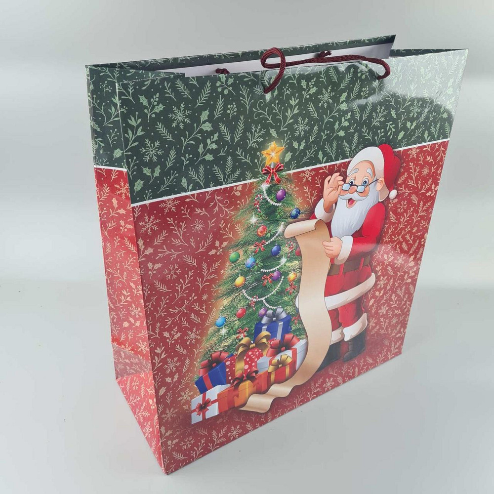 Новогодние, кортонный пакеты подарочные Супер 47x52x20-008) НГ (12 шт) Харьков - изображение 3