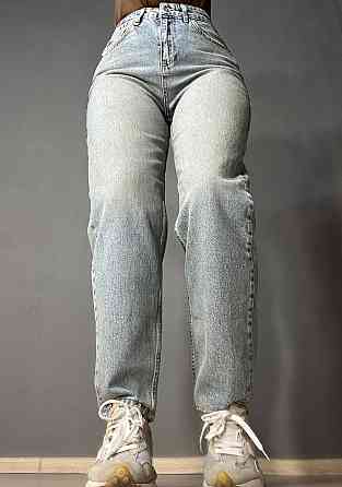 Джинсы женские Mikaletta 3249-13254 MOM RELAX jeans бананы высокая посадка стрейчевые голубые, голуб Одесса