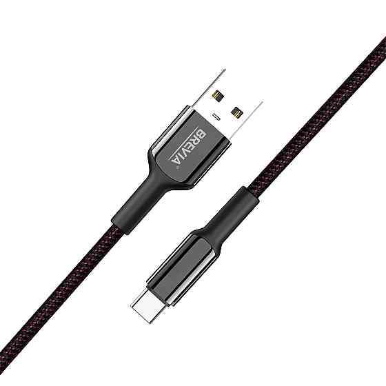 Кабель Brevia USB to Type-C 2,4А 1,2м, чорний box (54120BUCC1) Львів