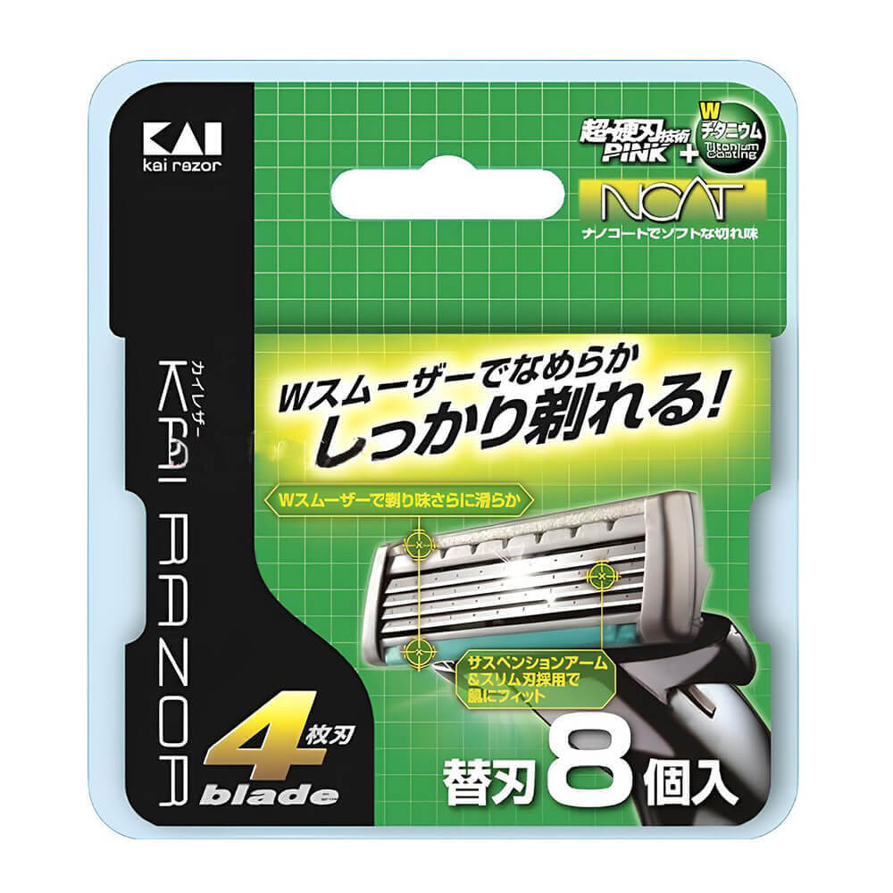 Леза запасні для бритви КАІ 4 леза, 8 шт у лотку Kai razor Київ - фото 1
