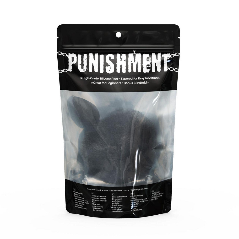 Анальна пробка з хвостом Punishment - Bunny Tail Silicone Anal Plug - Black Sex Aura Київ - фото 5