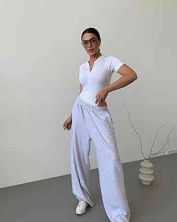 Жіночий базовий боді на блискавці мікродайвінг Білий, 46/48 Одеса