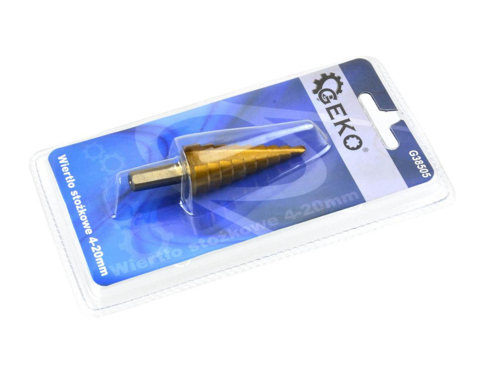 Свердло металу ступеневе "GEKO" HSS-tyt  4,0-20,0 / 2мм     (4, 6, 8, 10, 12, 14, 16, 18, 20мм) Киев - изображение 3