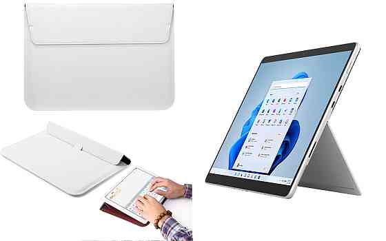 Чохол-конверт VitoCase для Microsoft Surface Pro 8, Pro 9, з функцією підставки для планшета Білий Київ
