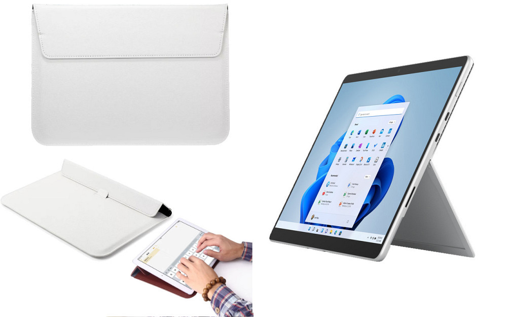 Чохол-конверт VitoCase для Microsoft Surface Pro 8, Pro 9, з функцією підставки для планшета Білий Київ - фото 1