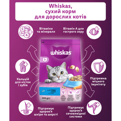 Сухий корм для кішок Whiskas з тунцем 800 г (5900951305269) Вінниця - фото 2