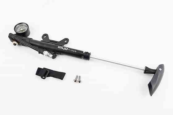 Насос алюмінієвий високого тиску 300 psi/20 bar з манометром, для повітряних амортизаторів і виделок, чорний GS-41P Киев