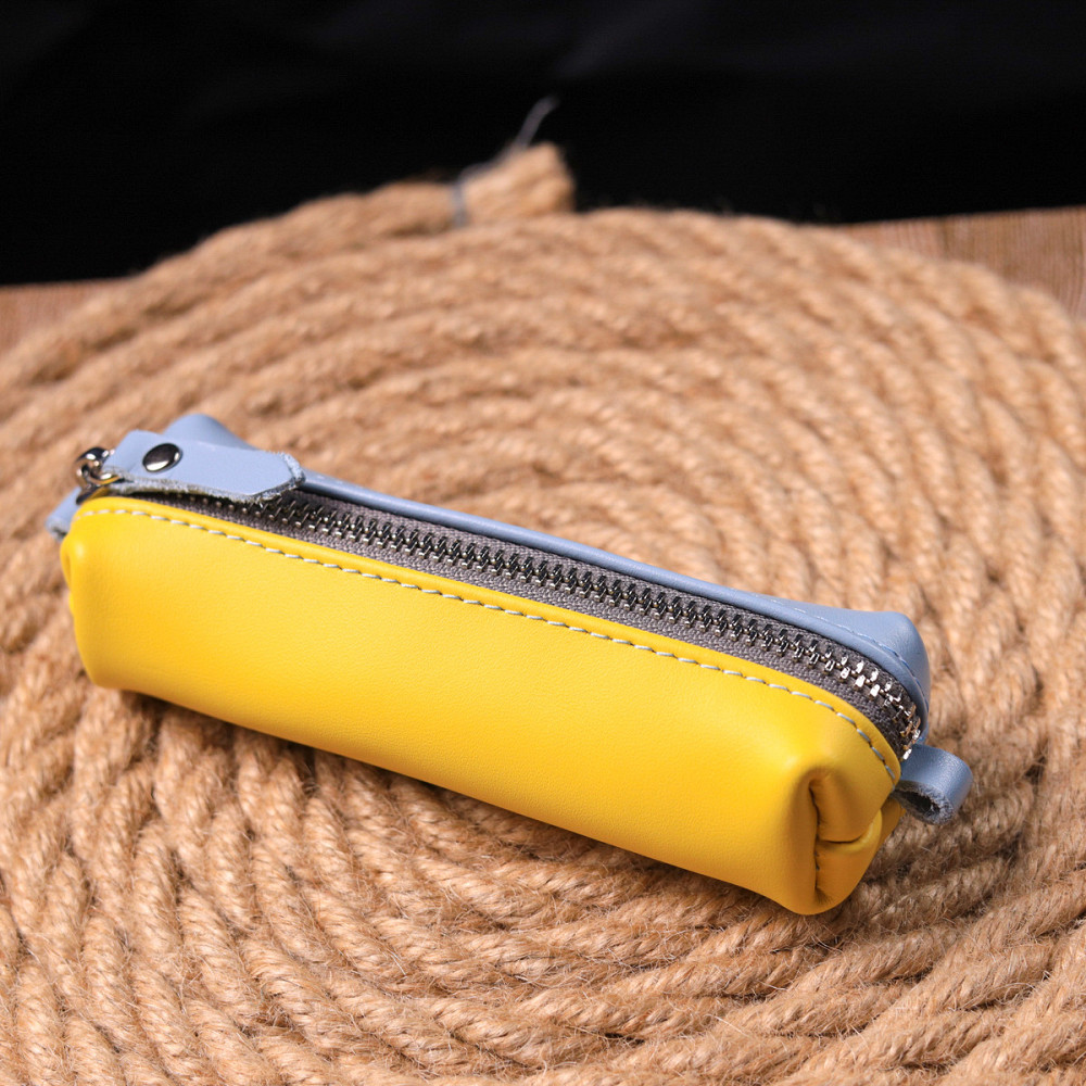 Вместительная кожаная ключница комби двух цветов Сердце (GRANDE PELLE) Киев - изображение 5