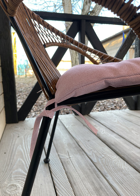 Подушка для стільців (38x38х5 см) Decorator Мальмо колір пудровий 84-111 Київ - фото 7