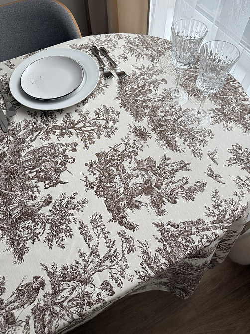 Ecotton Скатертина столова Ecotton DUCK 170х220 см водовідштовхувальна Italiano бежевий (30497 Коломия - фото 2