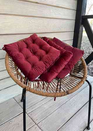 Подушка для стільців (40x40х5 см) Decorator Velour колір бордовий 84-118 Київ