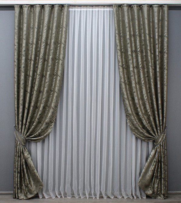 Шторная ткань жаккард 