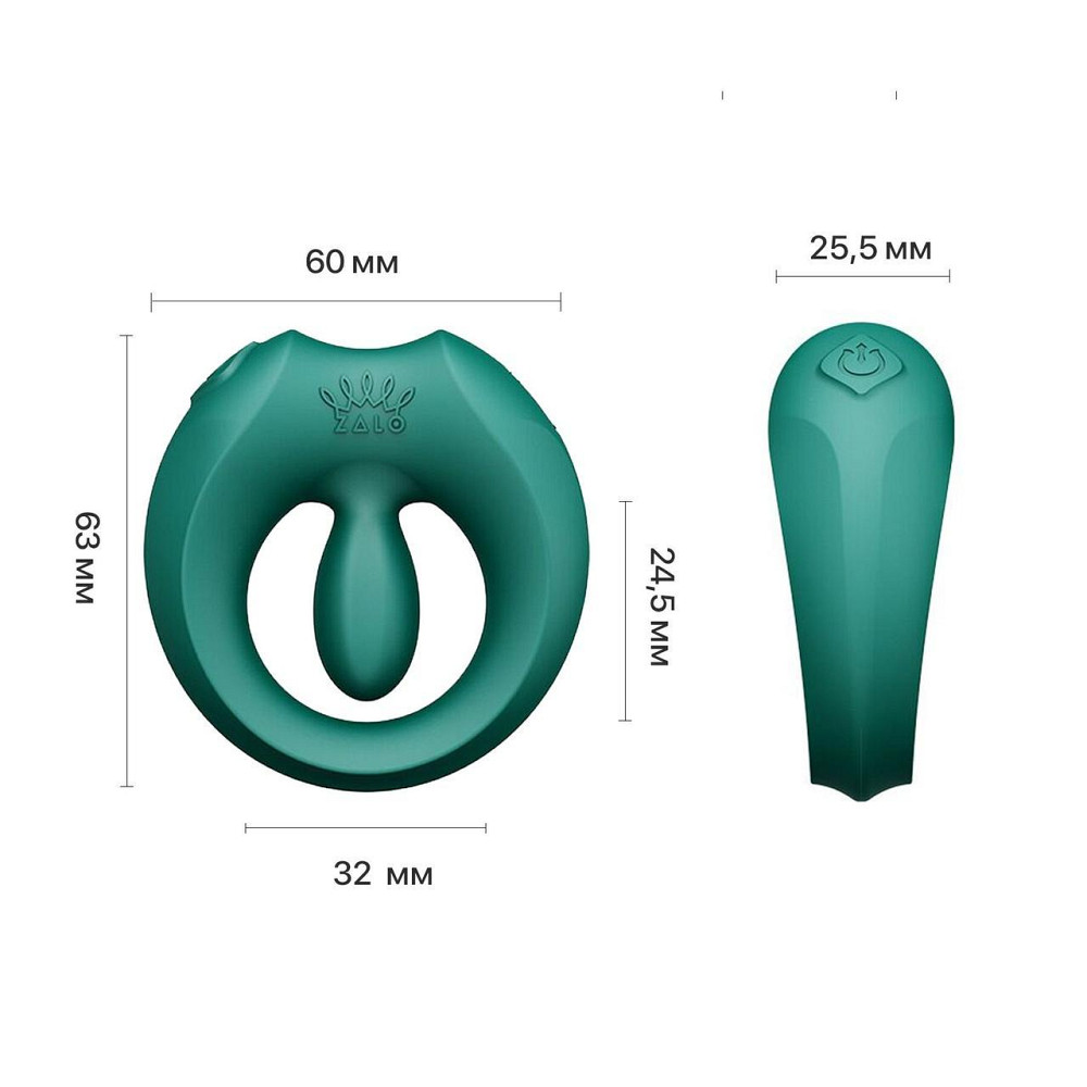 Эрекционное кольцо Zalo Apis Turquoise Green Sex Aura Киев - изображение 4