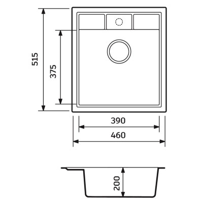 Мойка кухонная Adamant Brick, Old stone (4824296101210) Вінниця - фото 4